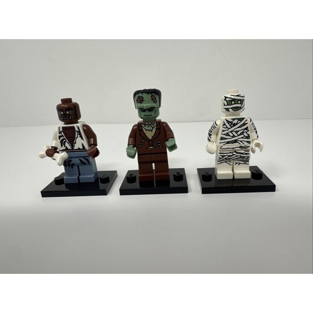 Monster Frankenstein + Werewolf Lego 8804 Series 4 Minifigures + Mummy Series 3